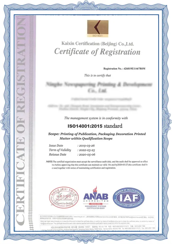 Environmental System ISO14001