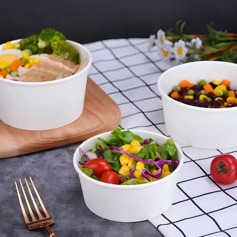 PLA Round Paper Salad Bowl