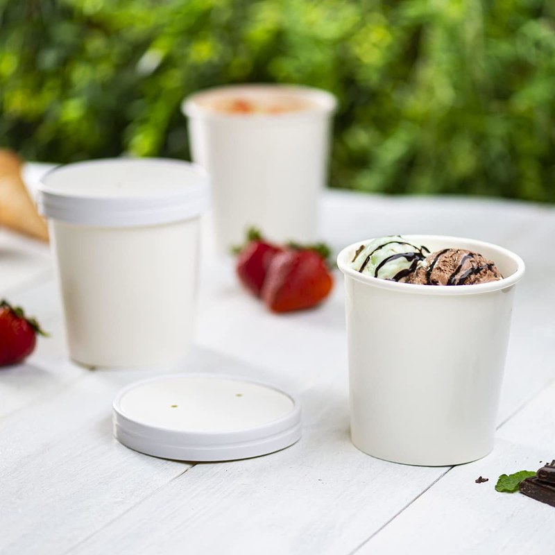 clay coated ice cream cups