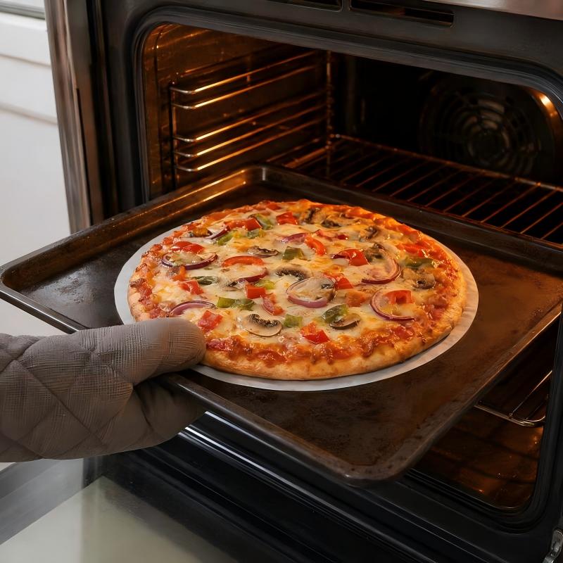 baking pizza on greaseproof paper