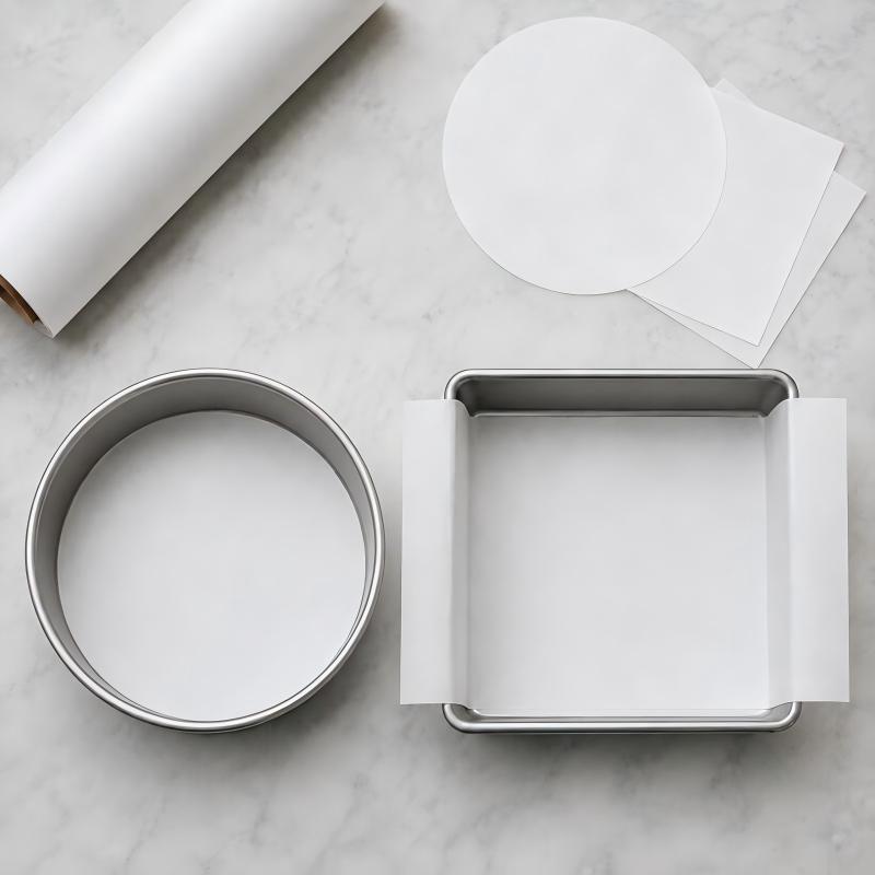 how to line cake pans with parchment paper