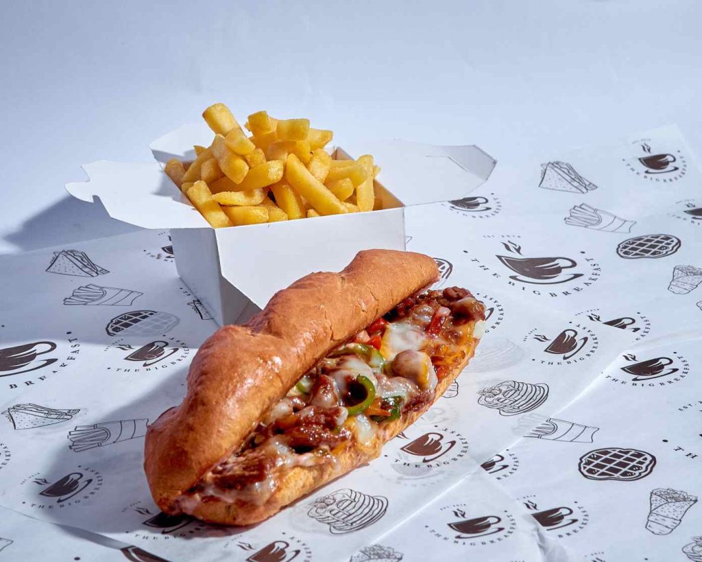 printed greaseproof paper takeaway food